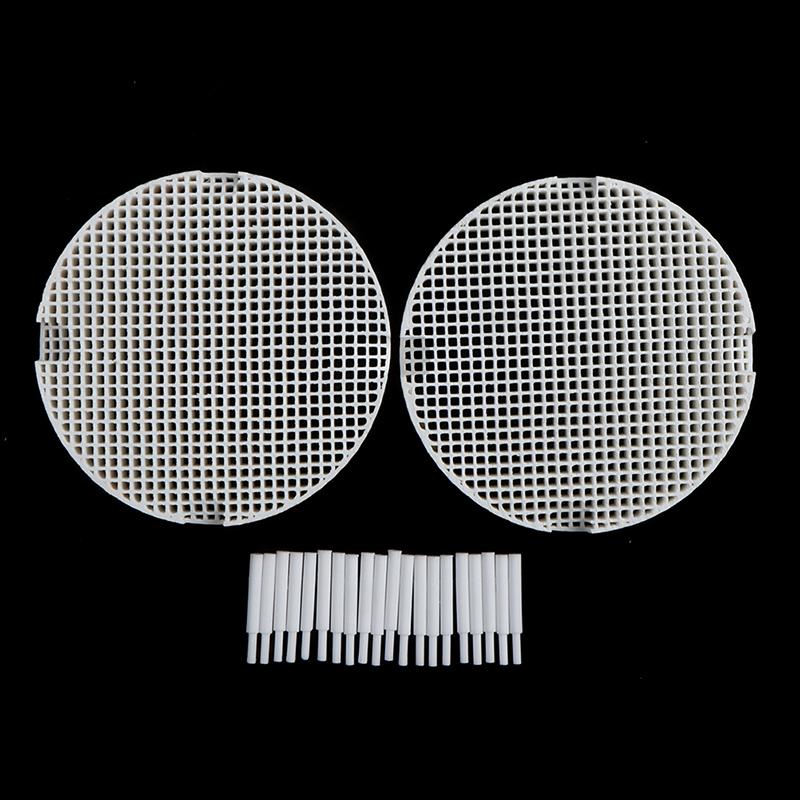 2Pcs Dental Lab Honeycomb Firing Trays With 20Pcs Zirconia Pins Pan Rack Circle