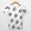 Men's Short Sleeve Zippered Polo Shirt with Target Pattern Design for Breathable and Stylish Summer Casual Wear