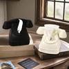Rotary Phone Tissue Holder Nostalgic Landline Phone Tissue Box Cover Retro Landline Tissue Dispenser for Home Living Room Bedroom Desktop Decor