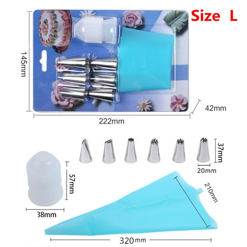 8шт / комплект силиконовая глазурь трубопровод крем кондитерский мешок ...