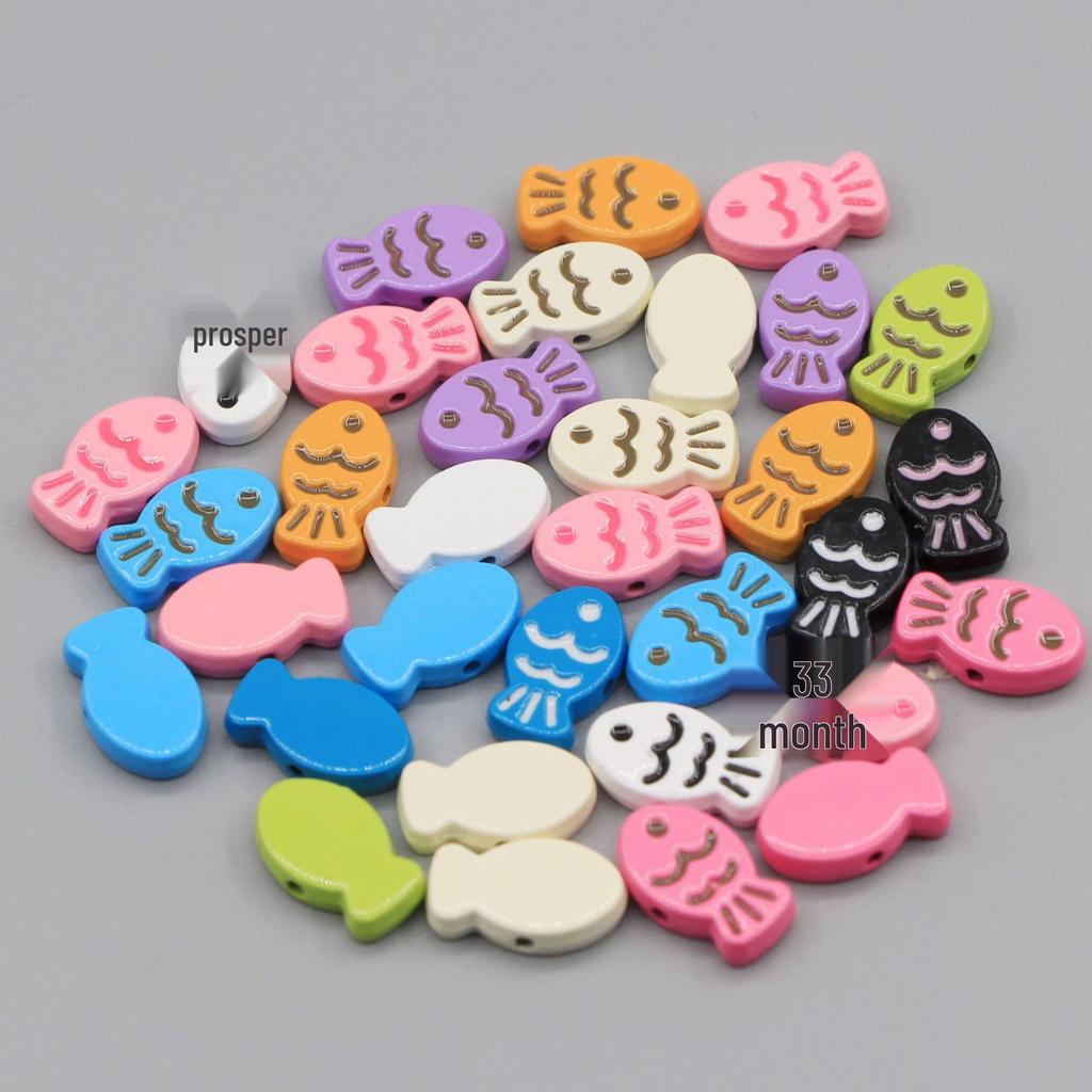 Colorful Macaron Fish and Butterfly Painted Alloy Beads for DIY Bracelets and Necklaces