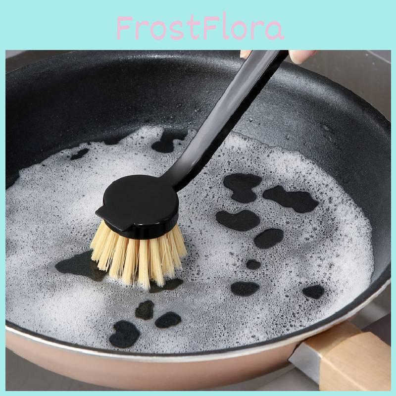 Nonstick Cookware Cleaning Brush With Long Handle And Durable Plastic Construction