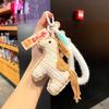 Handmade Pony Keychain Knitting Wool Horse Pendant Bag Pendant Zodiac Key Ring  New Year Gift
