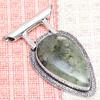 Prehnite Cabochon Gemstone Handmade Women's Unisex Silver Jewelry Pendant 2
