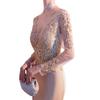 Annual Meeting Dress Fishtail Skirt 1011 New Summer Haute Couture Temperament Long Sleeve Host Catwalk Dress Banquet Evening Dress