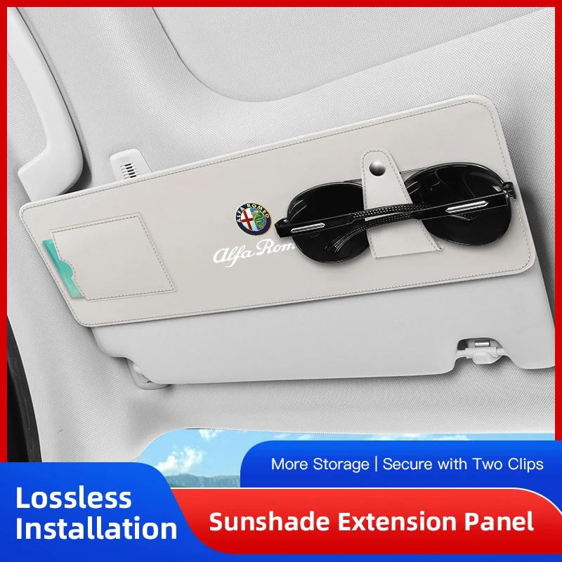 For Alfa Romeo rHub Caps Car Sunshade Extension Board Multi-functional Extended Storage Panel For Alfa Romeo 156 159 147 4C 8C 166 Giulia Giulie