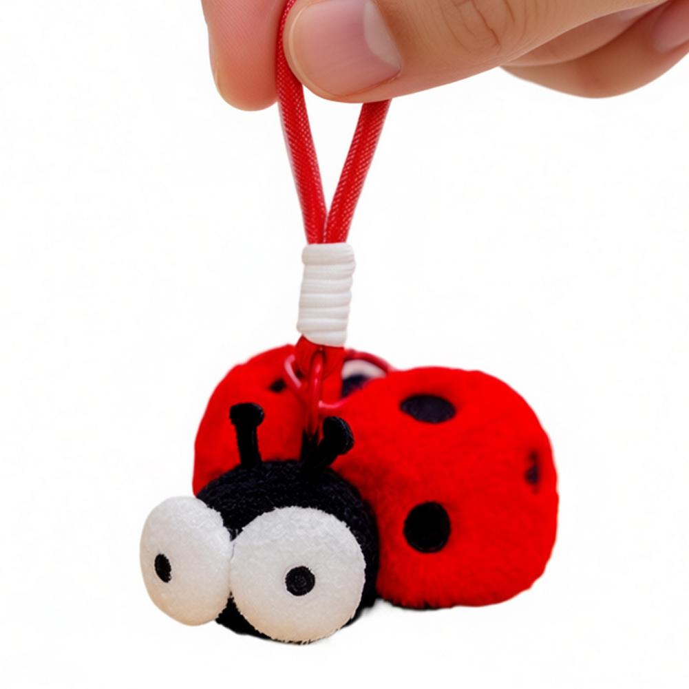 Insect Ugly-Cute Plush Keychain Cute Kawaii Mosquito Firefly Beetle Plushies Soft Stuffed Doll Bag Pendant Funny Birthday Gift