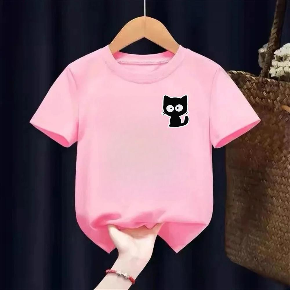Kids Casual Printing O-neck Short Sleeve T-Shirt Summer Trend All-match Cartoon Pullover Top Tee Boys Girls Clothes