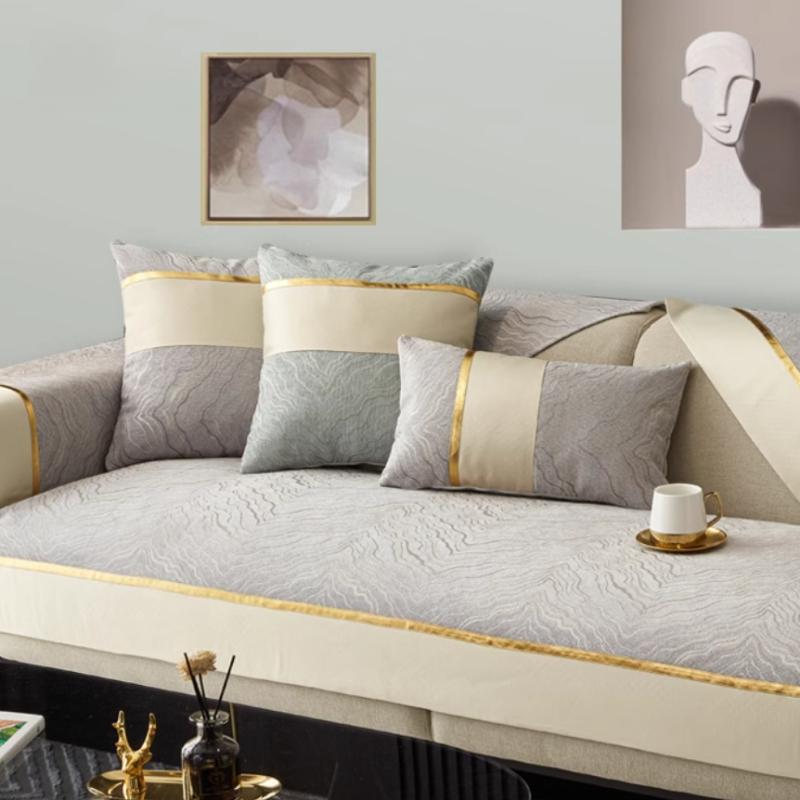 Легкая роскошная подушка для дивана Chenier Solid Cheniel Противоскользящий чехол — фото 7