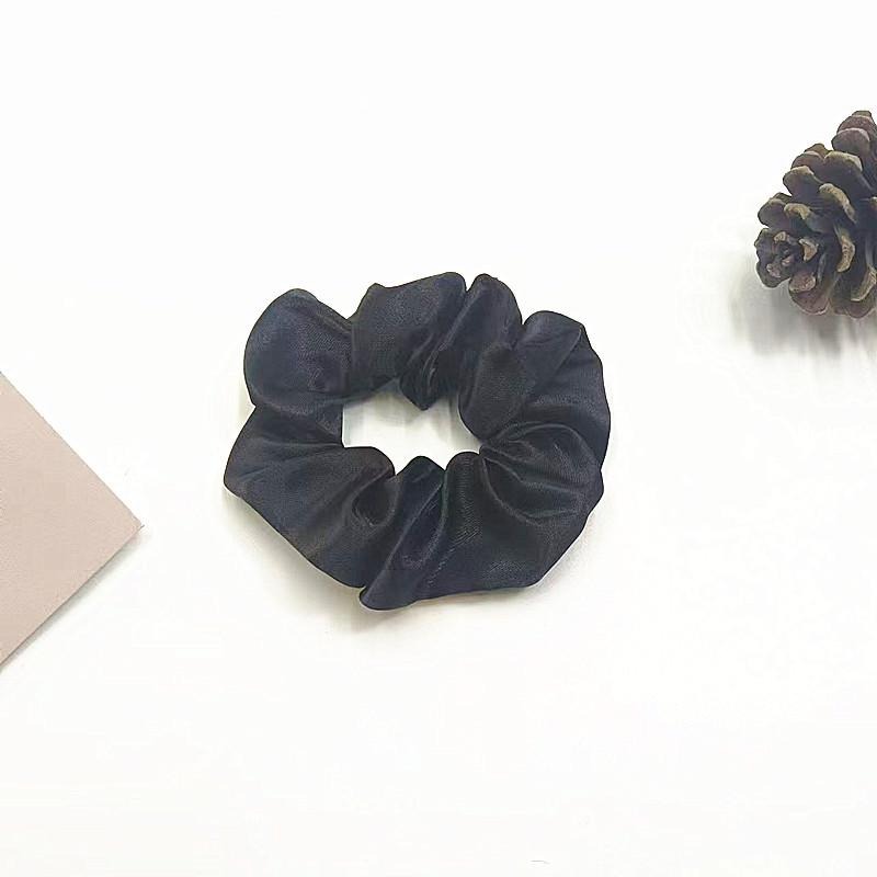 

Пушистое атласное кольцо для волос: Однотонный, не повреждающий кружевной головной убор для женщин чёрный