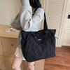 Large Capacity Women's Totes Bag Solid Color Commuting Handbag Fashion Nylon Shoulder Bag  Girls