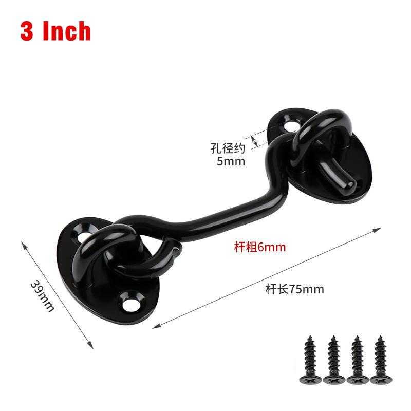 Heavy Duty Stainless Steel Window Wind Hook Extended Door Catch Latch for Sliding Door Fixing Home Repair and Window Hardware