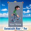 Beach Towel Custom Name Text, Quick Dry Large Towel For Beach HomeGaston Lagaffe