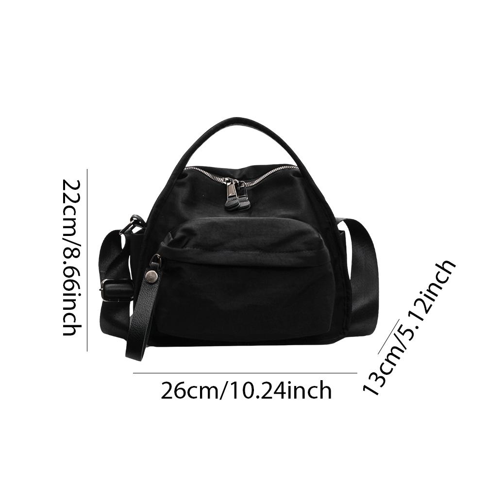 Women Simple Shoulder Bag Large Capacity Lightweight Sling Bag Zipper Closure Casual Crossbody Bag Travel Shopping Work Date Bag