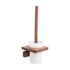 Cmaos Wall-Mounted Wooden Handle Toilet Brush Set