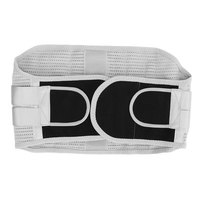 Back Brace Grey Lumbar Support Belt M Breathable Polyester Fiber with Steel Pad Back Support for Home Sport Office