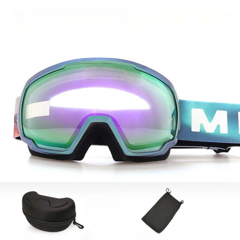 Spherical Ski Goggles Double Anti-fog Adult Snow Sports Glasses Outdoor Winter Gear with UV Protection