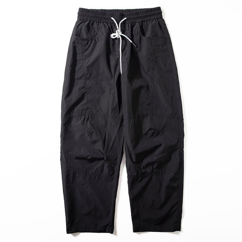 Mountain-Style Outdoor Functional Work Pants for Men, Summer Thin Casual Pants with 3D Patchwork, Cool Trendy Brand Wide-Leg Pants