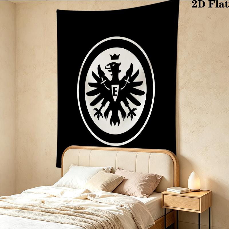 Frankfurt Fußball Wandteppich Ästhetischer Wandbehang Bedruckter Stoffdecke Dekorative Wandteppiche Für Schlafzimmer Wohnzimmer Heimdekoration