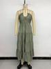 2026 Summer Halterneck Resort Maxi Dress - Backless Ruched Fashion for Women