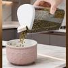 Rotatable Compartment Grain Storage Container, Detachable Airtight Moisture-Proof Food Jars for Kitchen