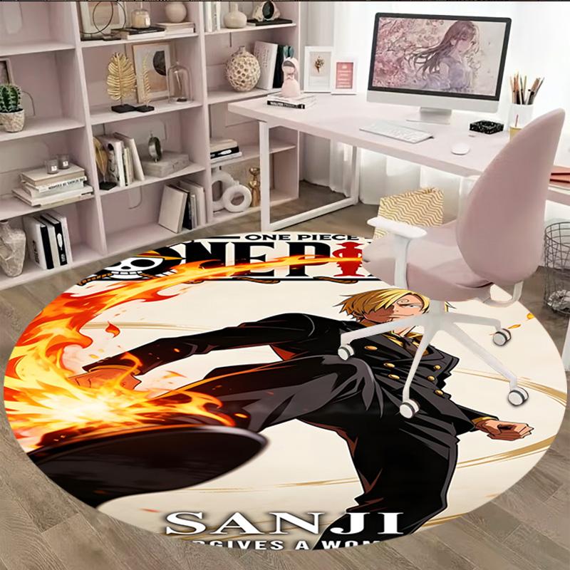 1pc S-Sanji  Carpet, Round Rug, Comfortable, Suitable for Entryways, Living Rooms, Office, And Bedrooms, Christmas Decoration