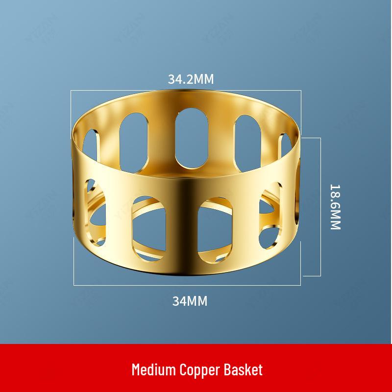 All-Copper Pop-Up Sink Basin Drain Plug & Cover