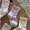 Children Summer Ultra-thin Ice Cream Colored Mesh Socks for Girls Solid Breathable Mid Tube Socks  New