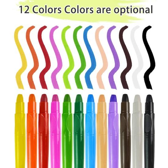 12Pcs Face Body Paint Sticks Kit 12 Color Water-Based Easy Clean Makeup Face Body Painting for Kids Art Theater