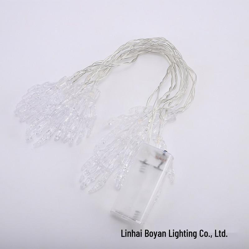 LED String Lights for Halloween and Easter - Ghost Hand and Ghost Bar Decoration with Colored Atmosphere Lighting