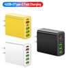 Multi-Port Travel Charger: Dual Type-C PD + 4 USB Ports, 3.1A Charging Head