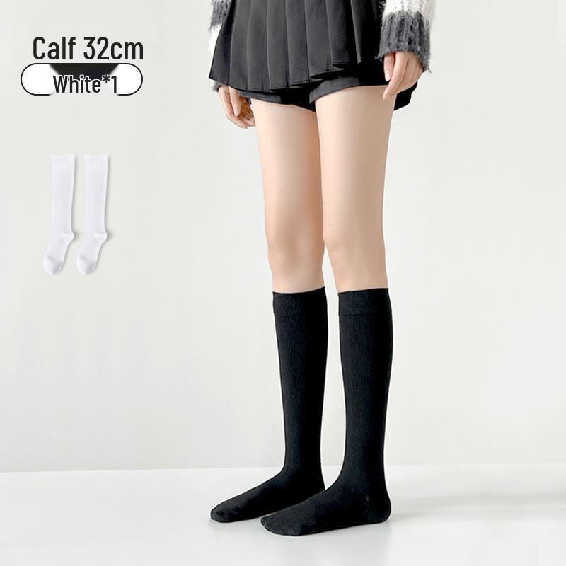 Women's Low-Pressure Over-the-Knee Compression Socks – Slimming, High-Top, Half-Length, Black, for Spring/Autumn