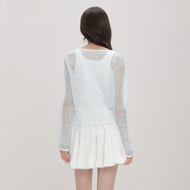 Le Tine Lightweight Cutout Knit Cardigan