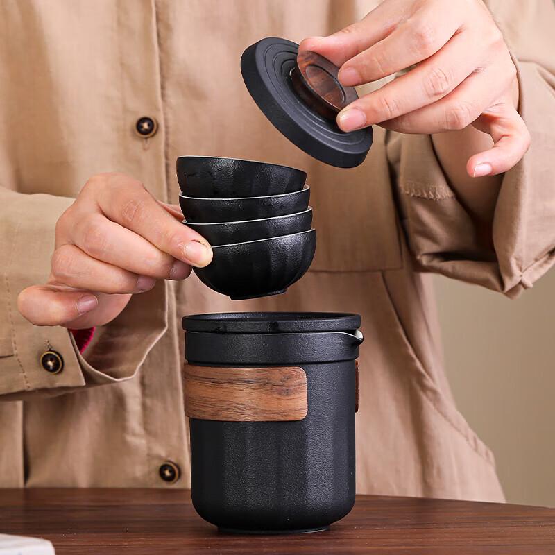 Portable Ceramic & Glass Travel Tea Set