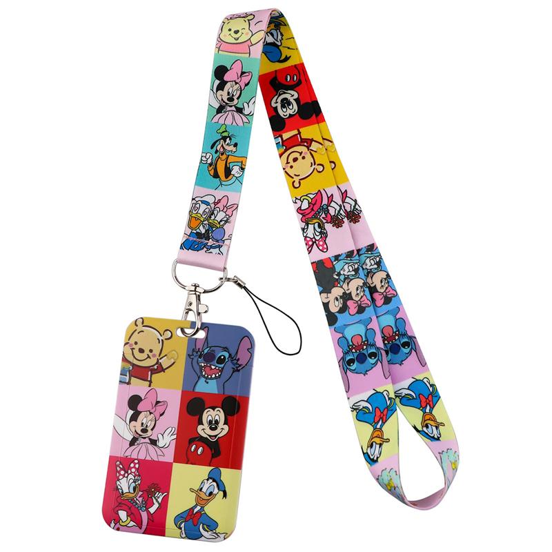 Anime Minnie Mickey Mouse Krkový popruh Šnúrka na kľúče Šnúrka Držiak na ID kartu Šperkové dekorácie Kľúčenka na doplnky Darčeky