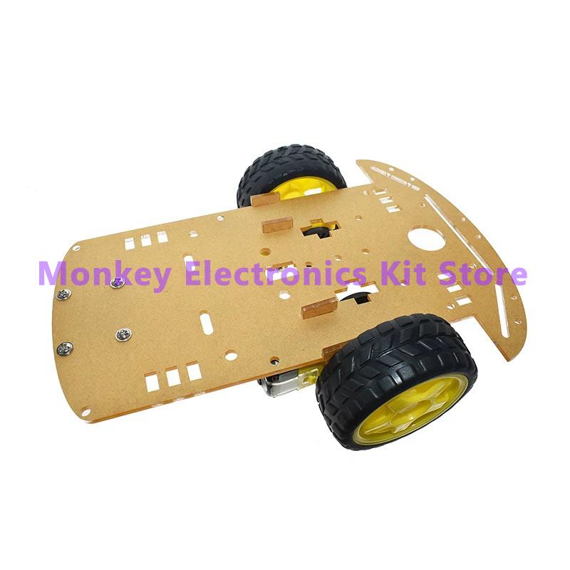 Smart Car Kit 1WD Smart Robot Car Chassis Kits Car With Speed Encoder and Battery Box Diy Electronic Kit for R1 Board