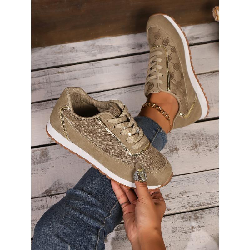 Fashion Autumn Sneakers Women Flat Casual Comfortable Shoes Fashion Versatile Lace Up Walking Women Shoes Zapatos De Mujer Tendencia