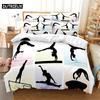 3D Dancer Bedding Set Queen Bedding Duvet Cover Set Bed Cover Cotton Queen Bedroom Bed Cover Set