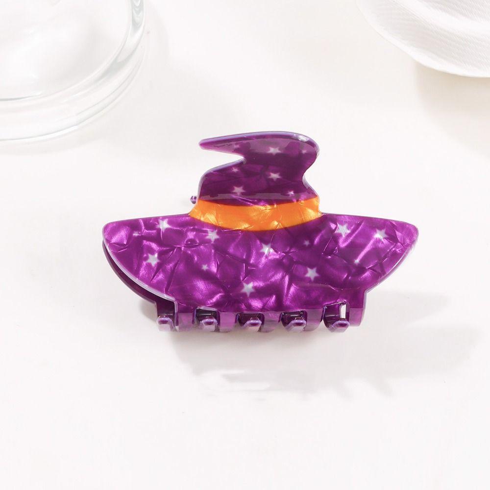 PVC Halloween Hair Claw Spider Skeleton Shark Clip Creative Pumpkin Themed Gripper  Photograh