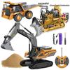 1:24 Alloy Remote Control Excavator & Bulldozer Toy Truck for Kids