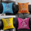 Pillow Case Cartoon S-Smile P-Precures Home Dorm Chair Back Short Plush Double-Sided Printing Office Nap Time Cushion Cover