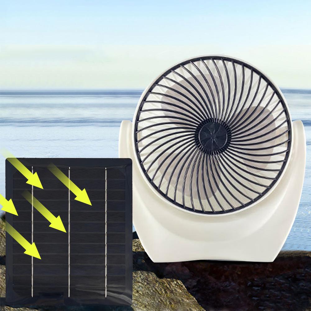 Solar Panel Fan Solar Powered Camping Fan Solar Charger Outdoor Fan Desk Fan for Outdoor Camping Hiking Fishing Travel