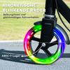 Scooter for Kids Aged 3-8 Years, with Adjustable Handle, Two Light Up Wheels, Handbrake, Rear Brake, Black