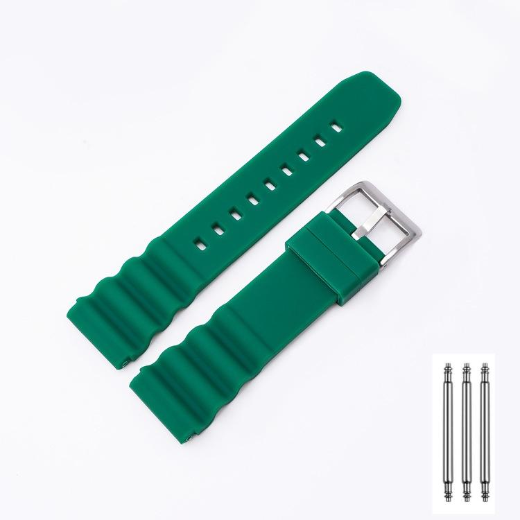 20/22mmSilicone Bracelet Soft Comfort Watchband Rubber Universal Watch Strap for Citizen Longines Rolex Submariner for SEIKO 007