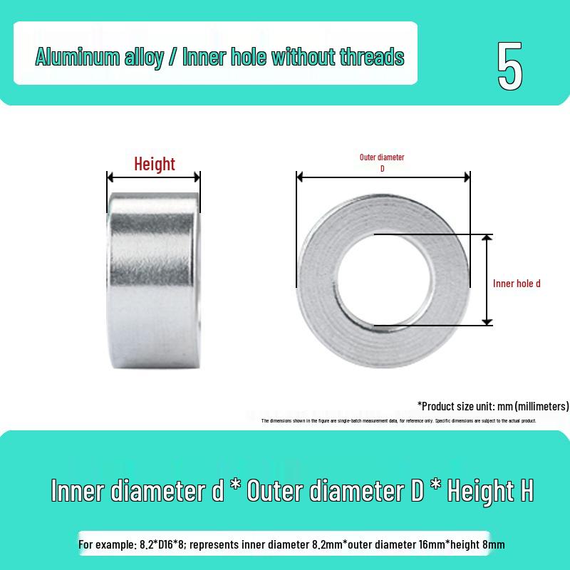 Dichtungs- und Buchsensatz aus Aluminiumlegierung - Verdickte Isoliersäule mit runden und flachen Unterlegscheiben (M6, M8, M10, M12)