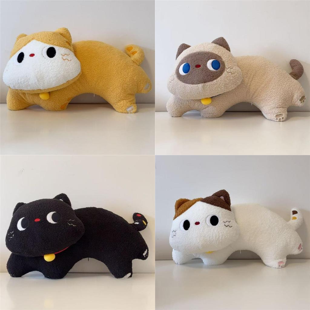 Cute Animal Dopamine Cat Plush Pillow With Embroidered Design For Students And Home Decor