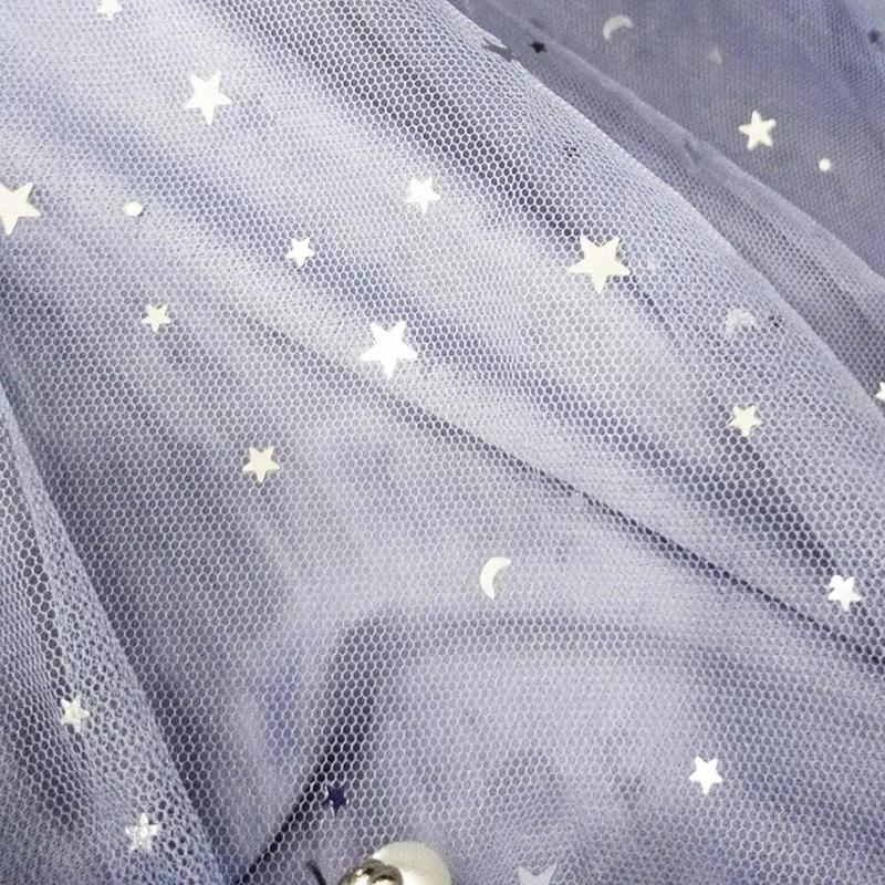 Süßes süßes Mädchen, Stern, Perlenschleife, Feenschleier, Rüschen, ausgestellte Ärmel, Studentin, Hochzeit, Brautjungfer, Party