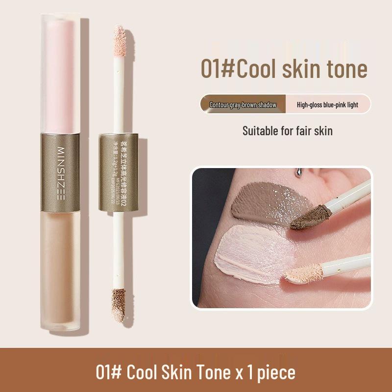 Dual-Ended Contour & Highlight Stick: Under-eye Concealer, Matte Face & Nose Shadow Pen