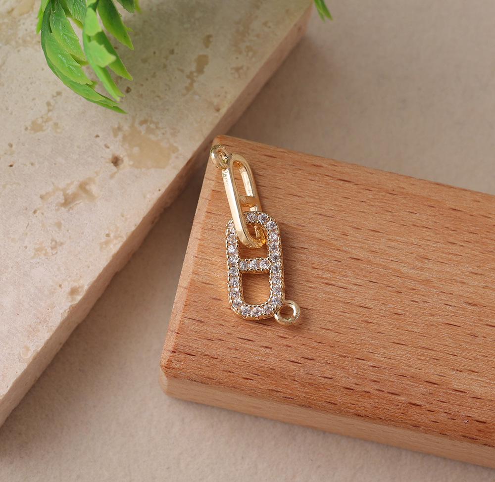 

Elegant Versatile Double-Hole B-Series Electroplated Pendant Necklace Bracelet DIY Jewelry Accessory