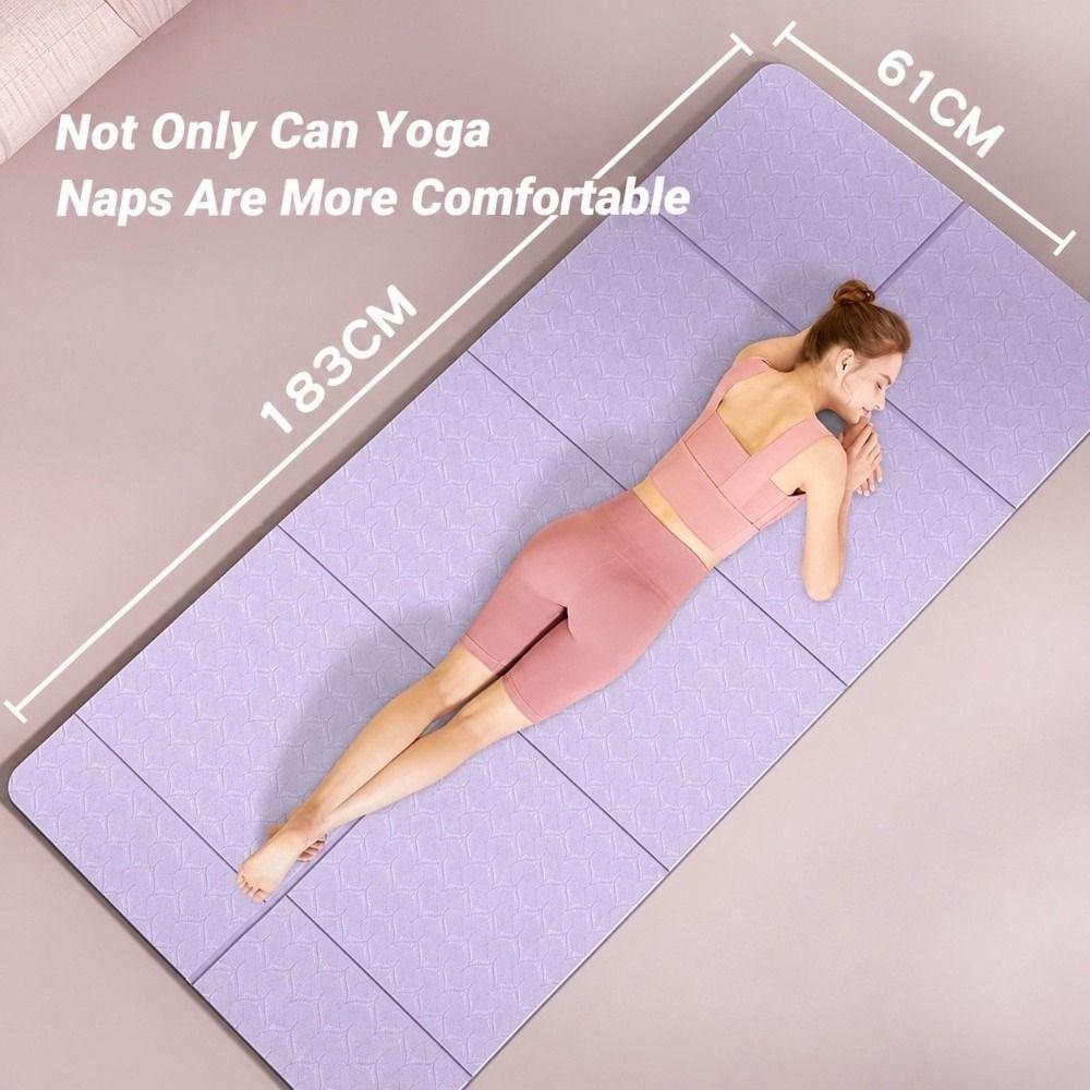 Mute Folding Yoga Mat Foldable Exercise Mat New Travel Fitness Mat For Floor Workouts Dance